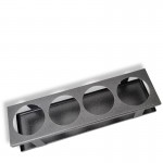 Kovinski podstavek za sveče - 4 luknje - GRAFITNO SIV